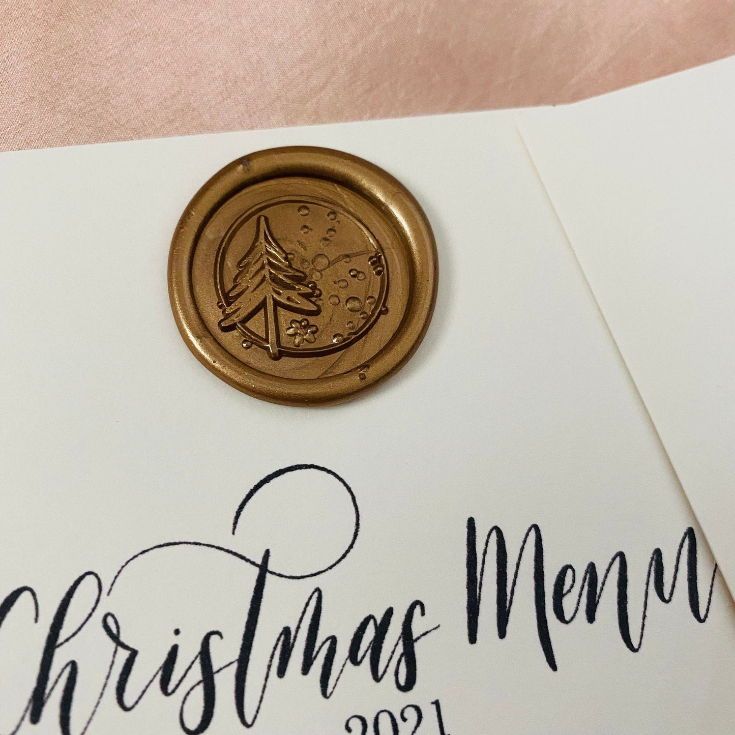 Christmas Menu with Wax Seal | Christmas Calligraphy Menu | Menu with Wax Seal | Christmas Wax Seal Menu | Wax Seal Menu