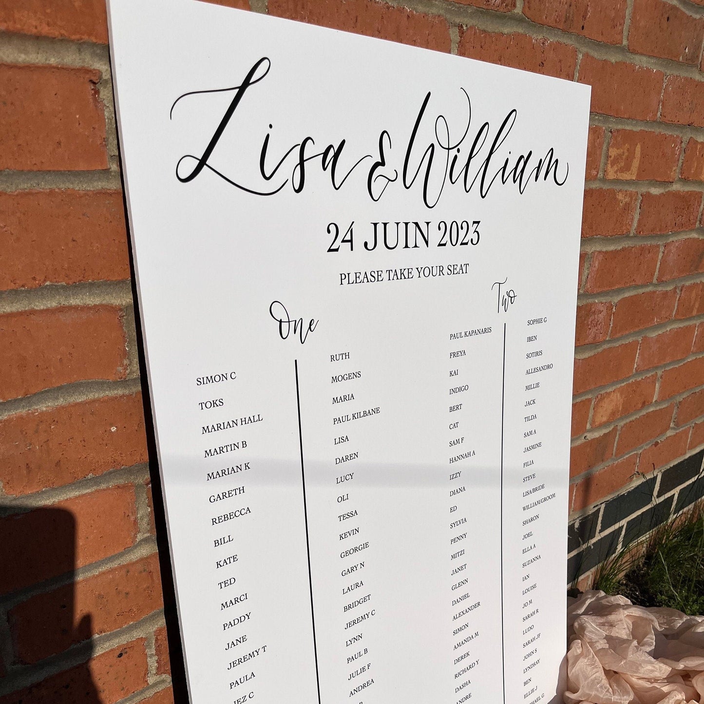 Trestle Table Plan | Wedding Seating Chart | Personalised Seating Plan Sign | Custom Trestle Table Chart | Wedding Sign | A1 Sign | A2 Sign