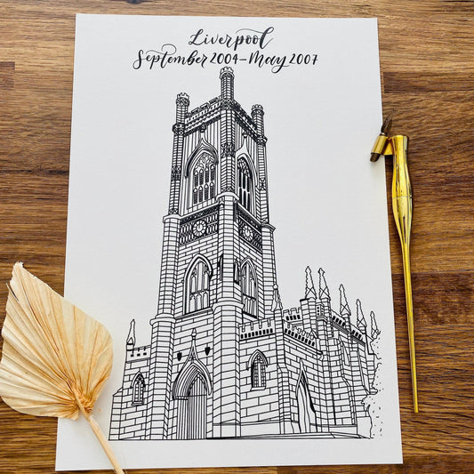Customised Venue Illustration | Fathers Day Gift | Personalised Venue Drawing | Bespoke Wedding Gift | Anniversary Present | Wedding Present