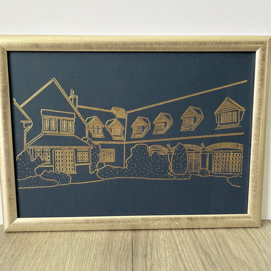 Personalised Quorn Grange Hotel Foiled Venue Illustration | Fathers Day Venue Illustration Gift | Bespoke Wedding Sketch | Anniversary Gift